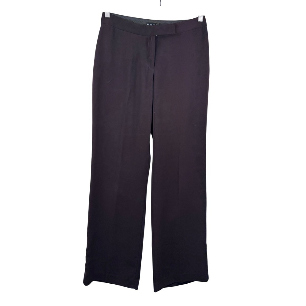 VTG Bebe low rise wide leg Plum color trouser pants Y2K 90s preppy sz 8